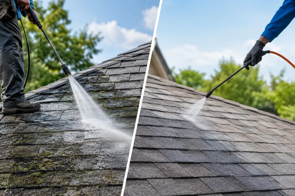Roof Cleaning vs Roof Treatment for Aging Shingles
